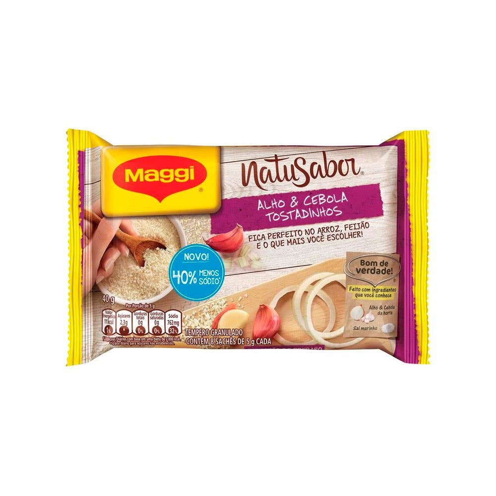 Maggi Tempero Natusabor Alho/Cebola Tostadinhos Pc 40g