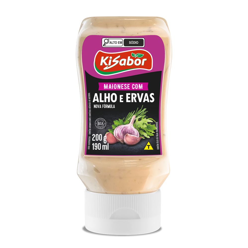 Kisabor Maionese Com Alho E Ervas Finas Bisnaga 200g