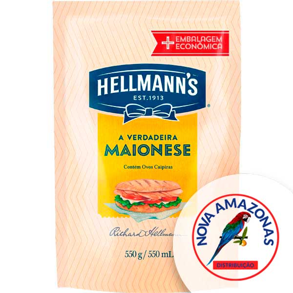 Maionese Hellmanns Tradicional Sachet 550g