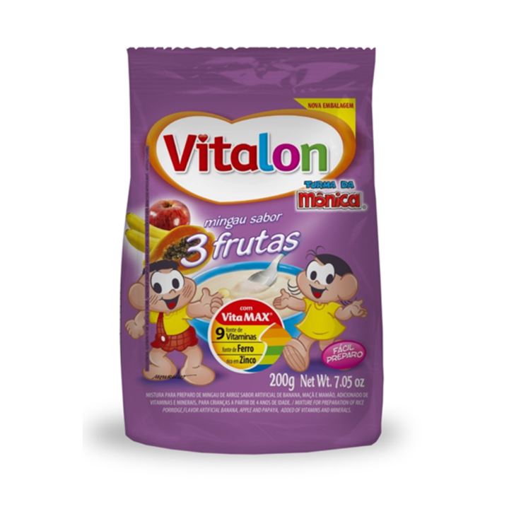 Vitalon Mingau De 3 Frutas 200g