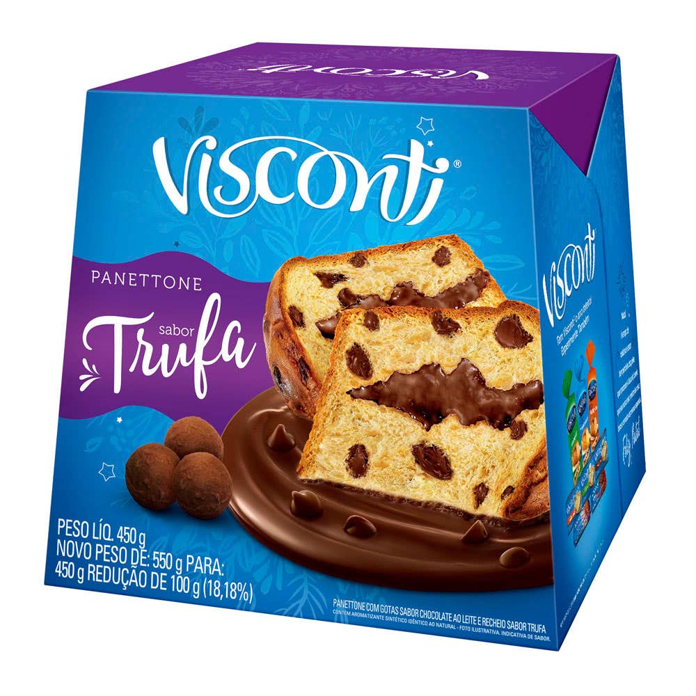 Visconti Panettone Gotas Trufa 450g