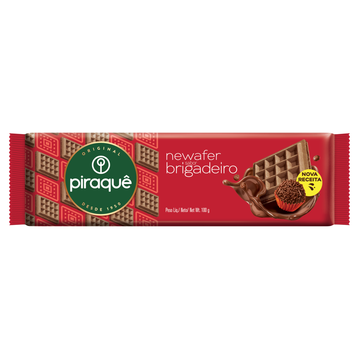 Piraqu Biscoito Wafer Newafer Brigadeiro 100g