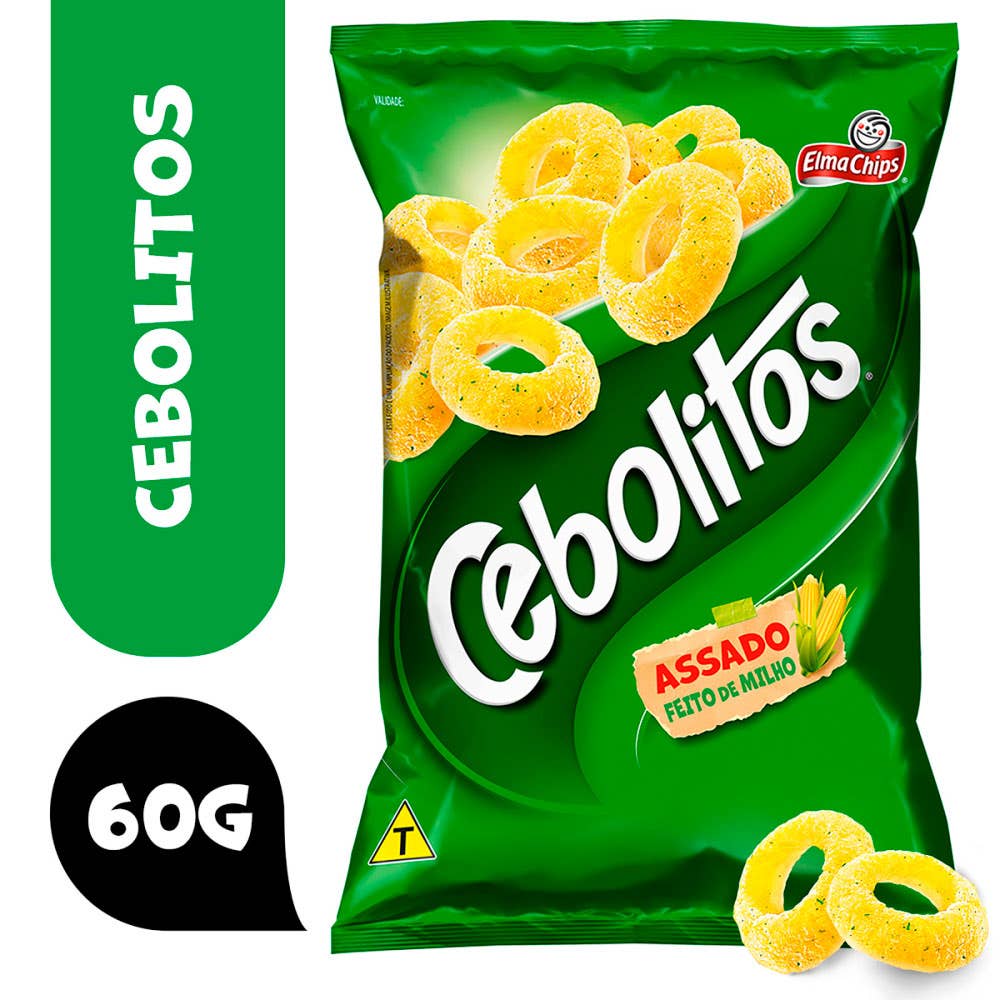 Elma Chips Salgadinho Cebolitos Pacote 60g