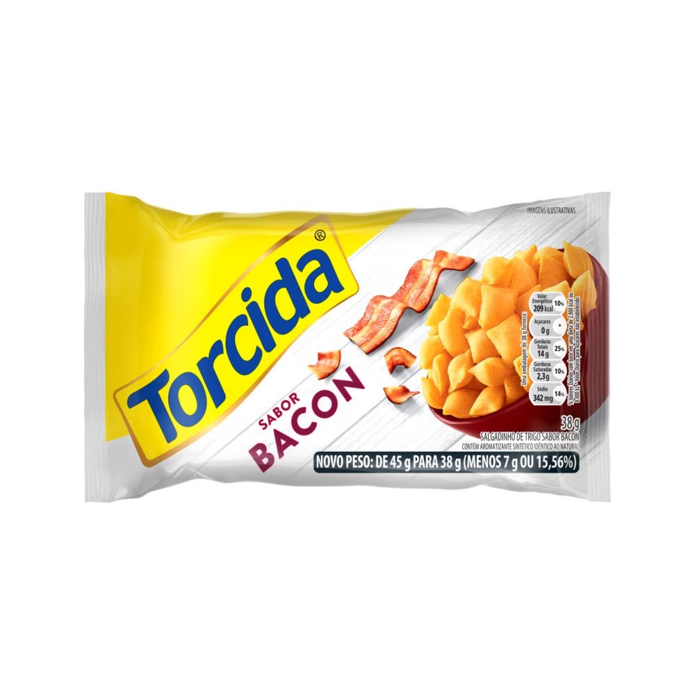 Torcida Salgadinho Bacon Pc 38g