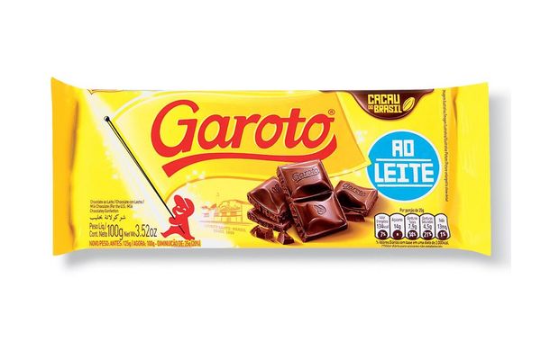 Garoto Chocolate Con Leche 100 Gr