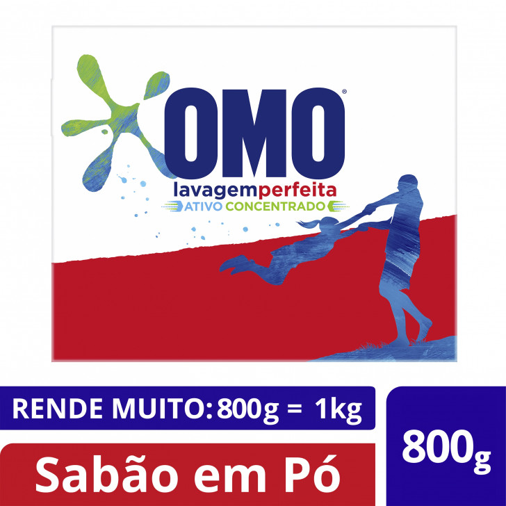 OMO Detergente Po 800g. Lavanda