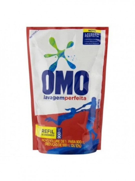 OMO sabao Liquido 900ml Doypack. Lavagem Perfeita