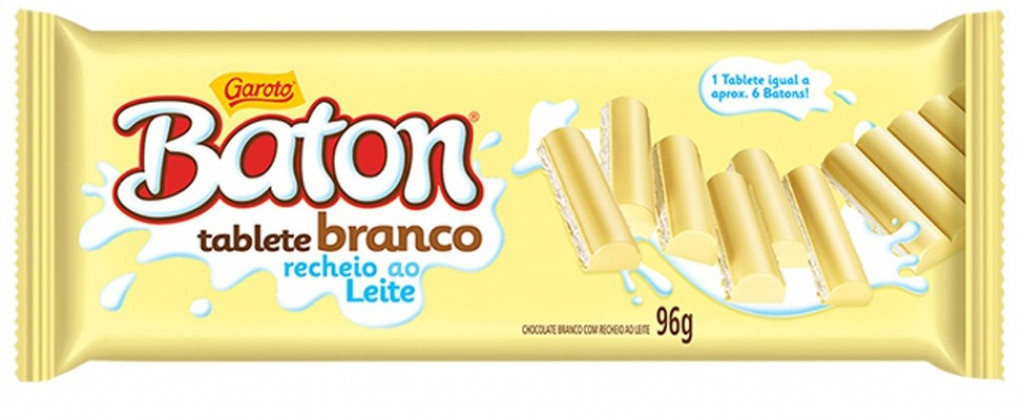 Baton Tableta De Chocolate Blanco X 96 Gr