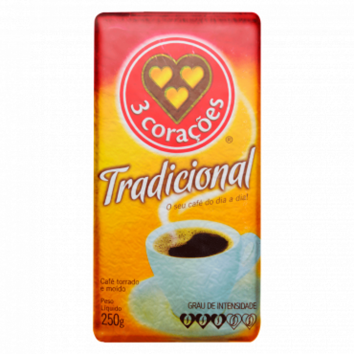 3 Coracoes Caf Torrado E Modo A Vcuo Tradicional Coraes 250g