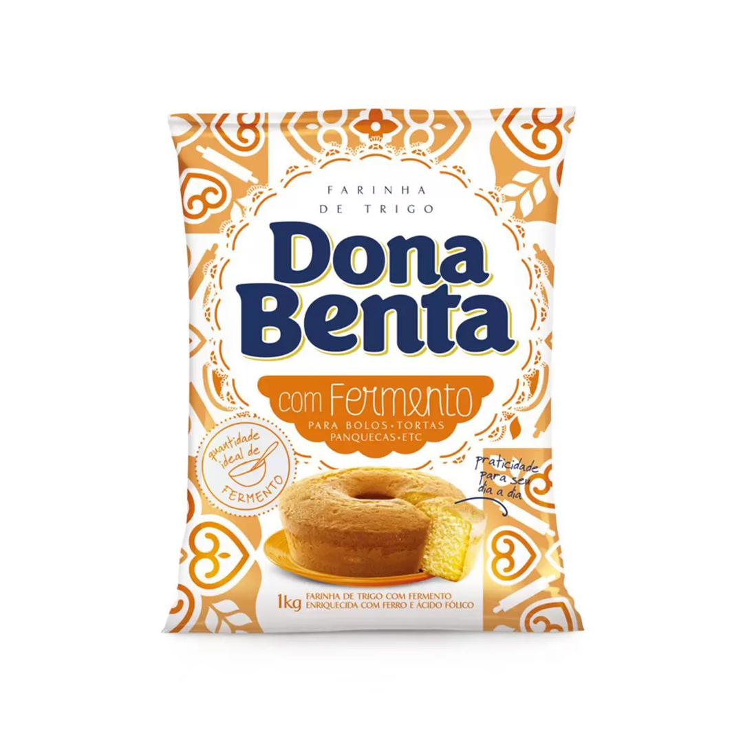 Dona Benta Farinha De Trigo Com Fermento 1kg