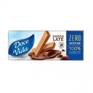 Biscoito Wafer Chocolate Zero Acar Doce Vida Pacote 115g