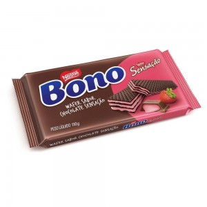 Biscoito Waffer Bono 110G Sensao Morango