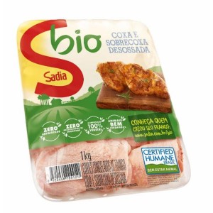 Coxa Sobrecoxa Frango Bio Sadia 1kg Bandeja