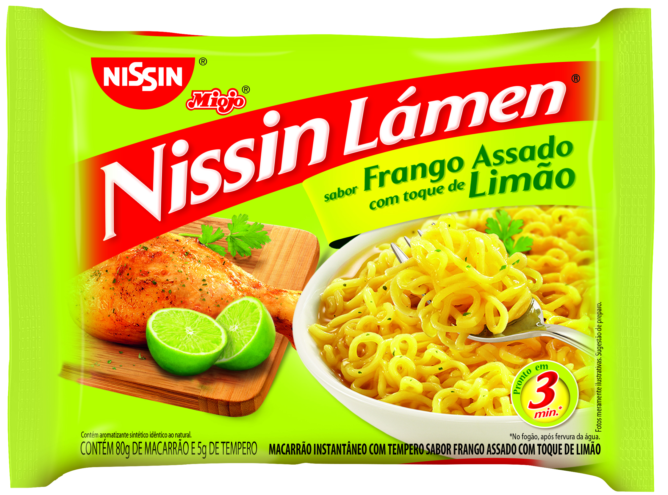 Nissin Lamen Frango Assado Com Toque De Limo 85g