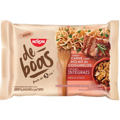 Nissin Lamen De Boas Carne Com Molho De Cogumelo 75g