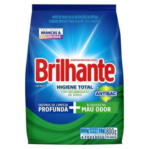 Detergente Po Brilhante Sanitiz. 800g Higiene Total