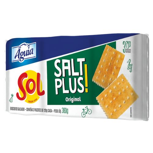 SOL Biscoito Salgado Salt Plus Aguia 360g