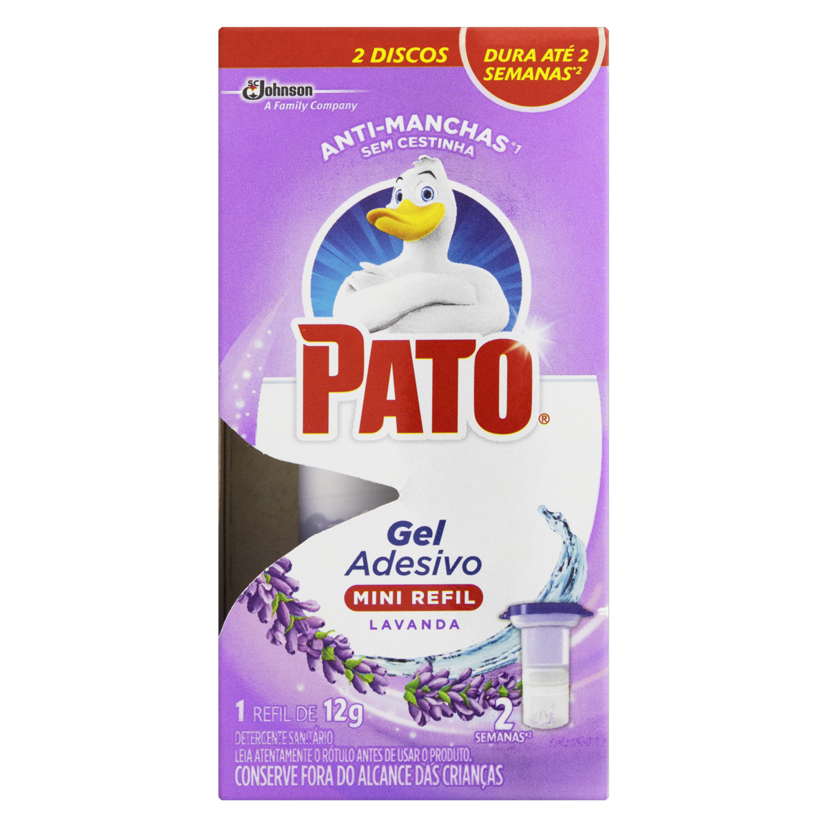 Scjohnson Pato Gel Adesivo Lavanda Refil 2 Discos