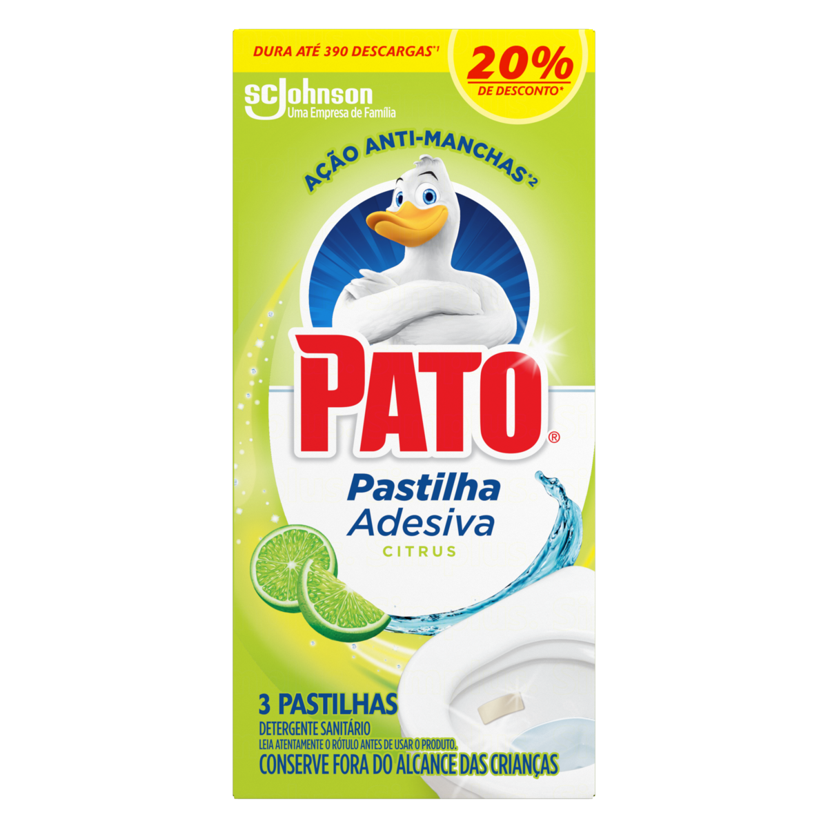 Scjohnson Pato Pastilha Adesiva Citrus 20