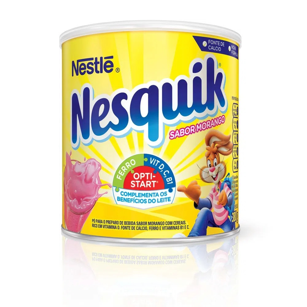 P Para Preparo De Bebida Morango Nesquik Lata 380g