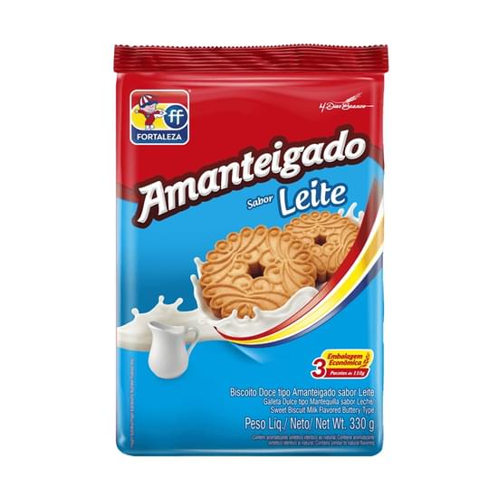 Biscoito Fortaleza Amanteigado 330g Leite