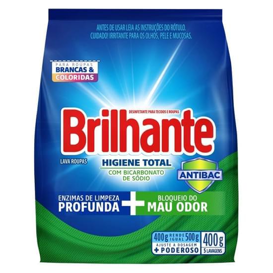 Brillante Detergente Po Brilhante Sanitiz. 400g Higiene Total