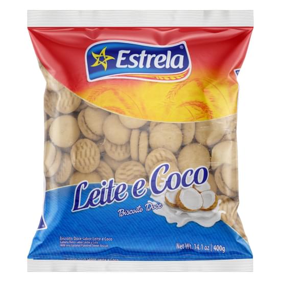 Biscoito Estrela Leite E Coco 400g