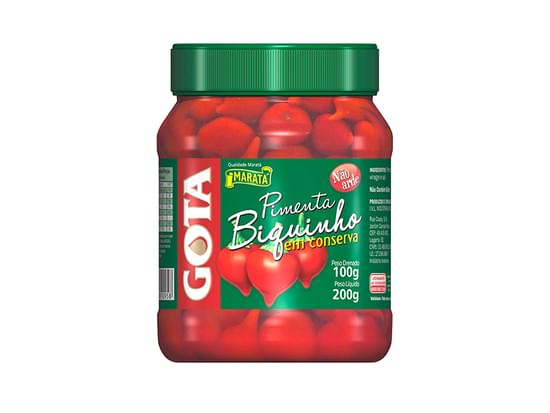 Pimenta Gota 100g Biquinho Em Conserva