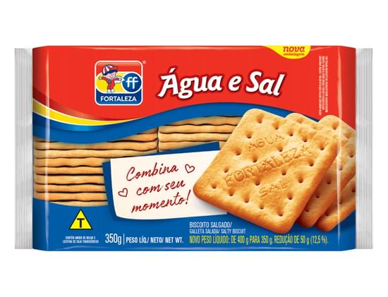 Biscoito Fortaleza Agua E Sal 350g