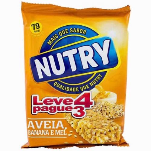 Nutrimental Barra De Cereal Nutry Aveia Banana E Mel L4p3 22g