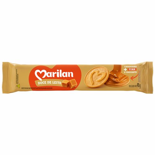 Marilan Biscoito Recheado Doce De Leite 90g