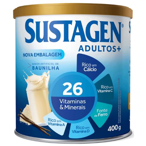 Sustagen Complemento Alimentar Adultos+ Sabor Baunilha Lata 400g