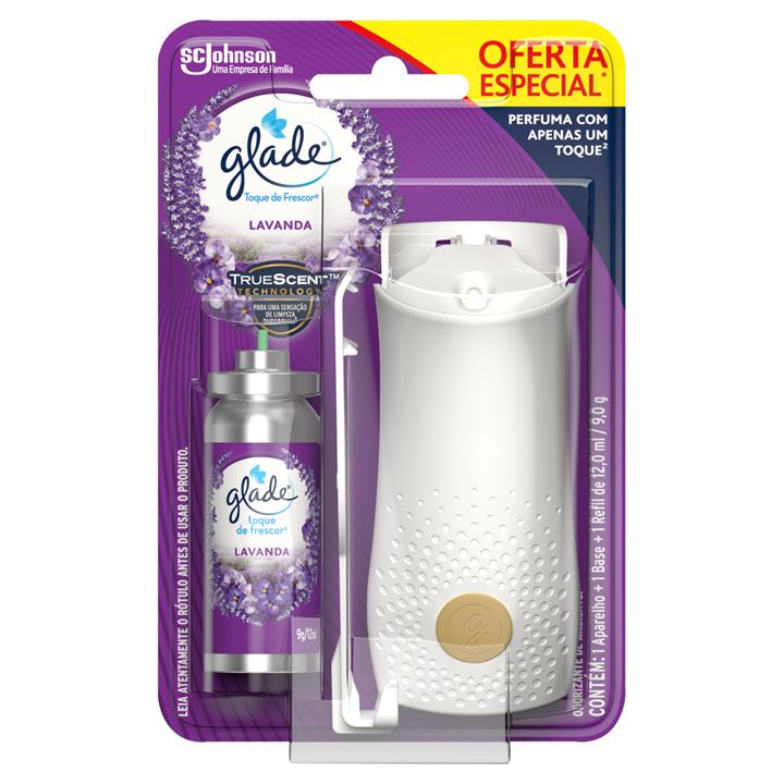 Scjohnson Glade Toque & Frescor Lavanda Aparelho + Refil 12ml