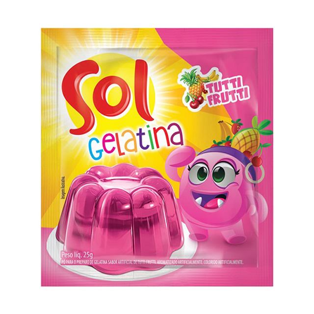 J. Macedo Gelatina Sol Tuttifruti 25g