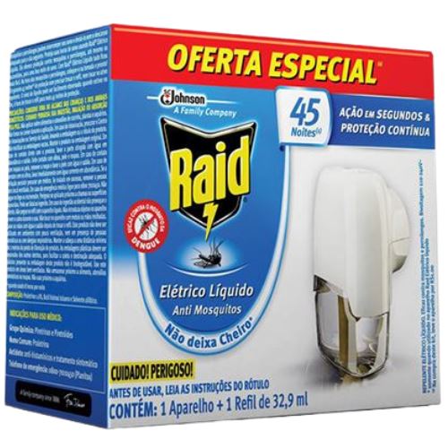 Scjohnson Repelente Raid Eltrico 45 Noites Aparelho Oferta Especial 32.9ml