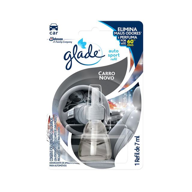 Scjohnson Glade Auto Sport Carro Novo Refil 7ml