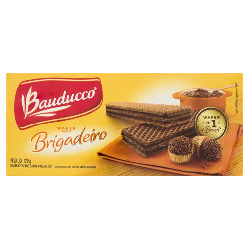 Biscoito Wafer Com Recheio De Brigadeiro Bauducco Pacote 120g