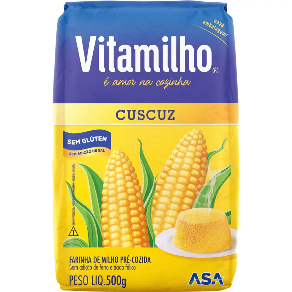 Farinha De Milho Para Cuscuz Vitamilho Pacote 500g