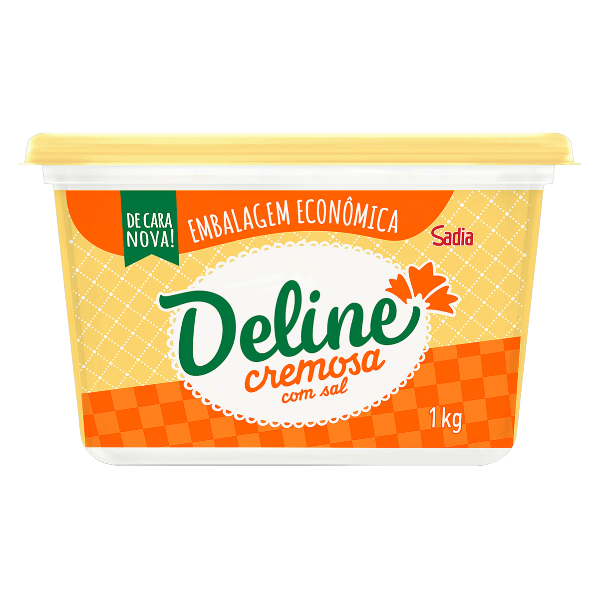 Deline Margarina Cremosa Com Sal Pote 1kg Embalagem Econmica