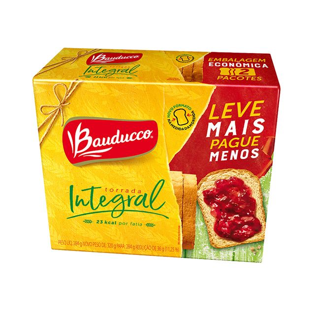 Bauducco Torrada Integral M Pack 284g Com 20 Und