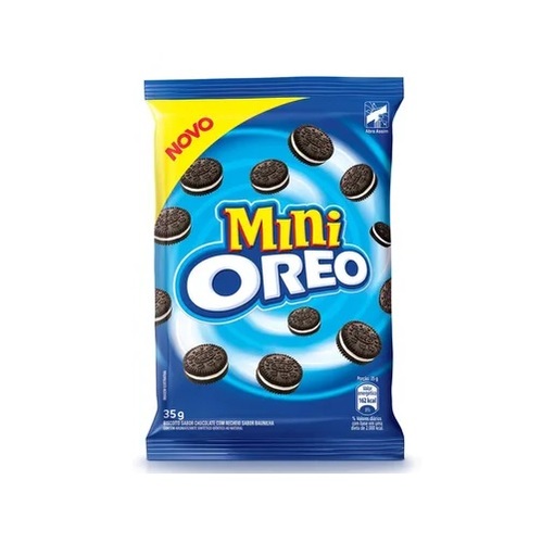 Oreo Mini Biscoito Chocolate Recheio Baunilha Pacote 35g