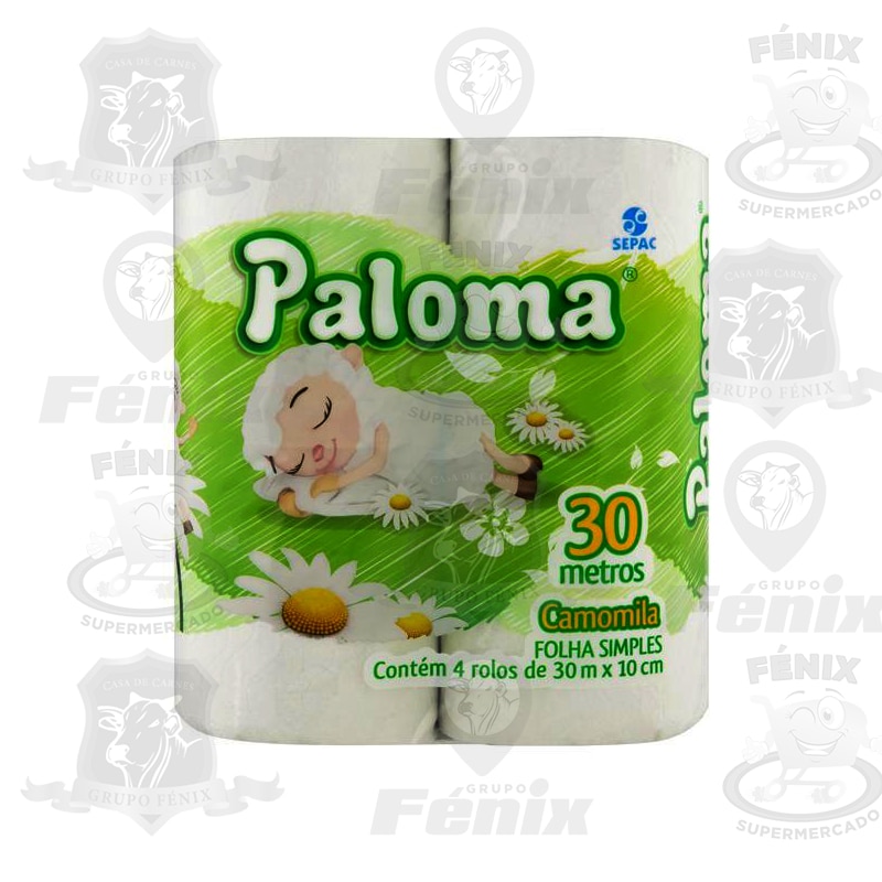 Papel Higienico Paloma Camomila,4 Unidades De 30 Mts