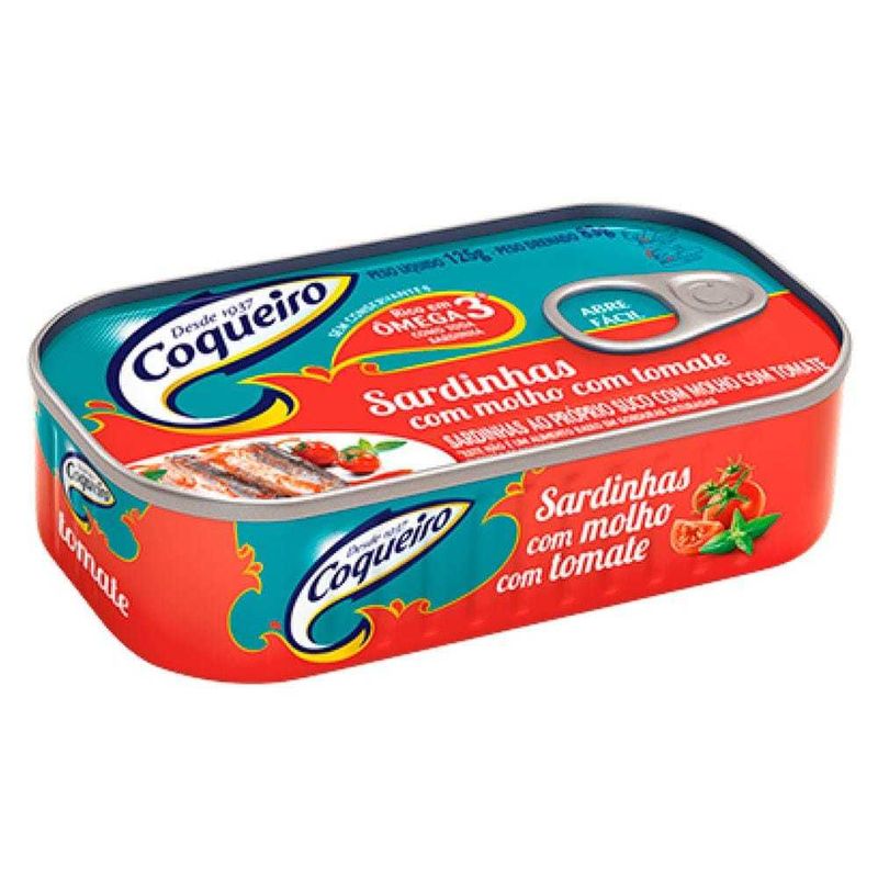 Sardinha Com Molho Tomate Coqueiro Lata 83g