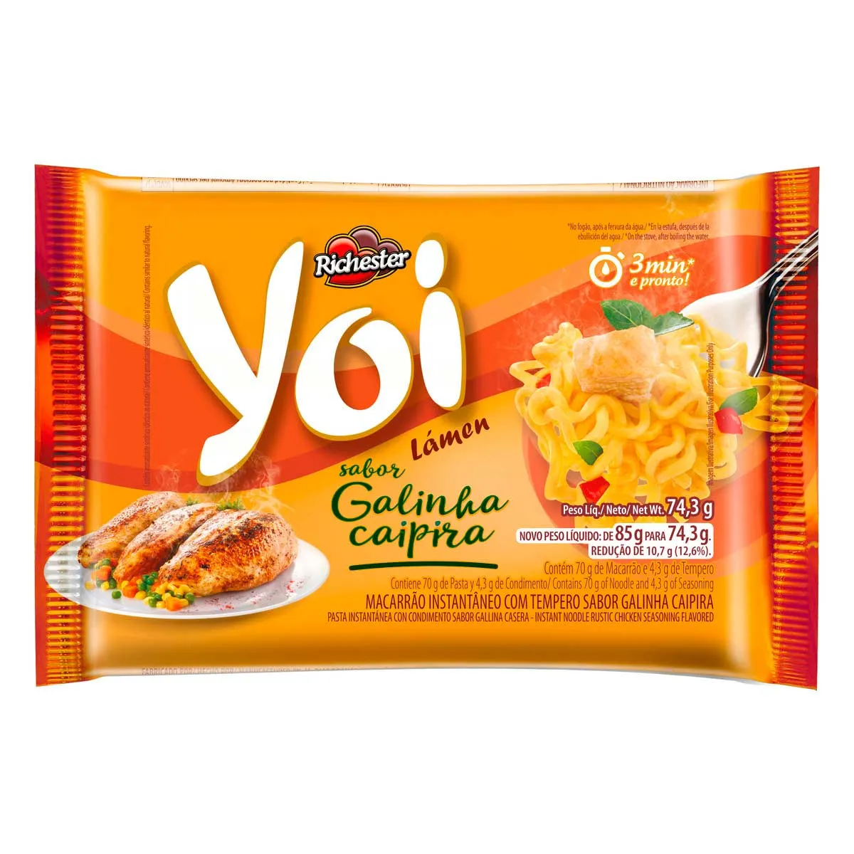 Richester Lamen De Galinha Caipira Yoi 74,3g